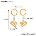 Jewelry wholesale New Arrival 18K Gold Plated Beads Heart Dangle Drop Earrings