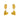 Jewelry wholesale New Arrival Heart Gold Plated Stainless Steel Earrings