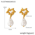 Jewelry wholesale New Arrival Unique Irregular Wave Heart Pearl Drop Dangle Earrings