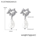 Jewelry wholesale New Arrival Unique Irregular Wave Heart Pearl Drop Dangle Earrings