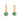 Jewelry wholesale Niche Vintage Stainless Steel Turquoise Earrings