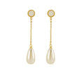 Jewelry wholesale Pearl Temperament Premium Long Stainless Steel Earrings