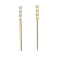 Jewelry wholesale Premium Zirconia Long Tassel Earrings