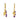 Jewelry wholesale Stainless Steel 18k Note Natural Stone Earrings