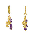 Jewelry wholesale Stainless Steel 18k Note Natural Stone Earrings