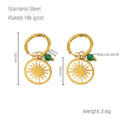 Jewelry wholesale Stainless Steel Openwork Sun God Dangle Earrings