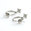 Jewelry wholesale Stainless Steel Quadrangle Dangle Earrings
