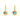 Jewelry wholesale Stainless Steel Vintage Style Blue Turquoise Earrings