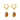 Jewelry wholesale Vintage Fine Jewelry Pearl Tiger Eye Heart Shape Hoops Dangle Earrings
