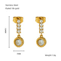 Jewelry wholesale Vintage Niche Oval Pearl Dangle Earrings