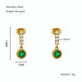 Jewelry wholesale Vintage Niche Oval Pearl Dangle Earrings