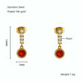 Jewelry wholesale Vintage Niche Oval Pearl Dangle Earrings