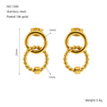 Jewelry wholesale INS Style 18k Gold Round Stainless Steel Stud Earrings