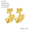 Jewelry wholesale Wholesale Stainless Steel Ginkgo Biloba Earrings for Women