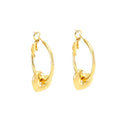 Jewelry wholesale 18k Gold Peach Heart Stainless Steel Skeleton Earrings