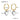 Jewelry wholesale Hot Sale Stainless Steel Heart Mix Color Drop Earrings