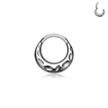Jewelry wholesale G23 Titanium Clicker Ring – Sculpted Hoop (16G), ASTM F-136 Certified
