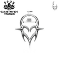 Jewelry wholesale G23 Titanium Tribal Clicker Ring – (16G) Hoop, ASTM F-136 Certified
