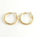 Jewelry wholesale 18k Stainless Steel Round Embossed Earrings