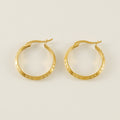 Jewelry wholesale Circle Snap Earrings Stainless Steel 18K Geometric Earrings