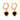 Jewelry wholesale New Arrival Classic Jewelry Black Oil Drip Heart Pedant Hoop Earrings