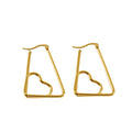 Jewelry wholesale New Arrival Heart Irregular Stainless Steel Earrings
