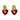 Jewelry wholesale New Red Heart Stainless Steel Earrings