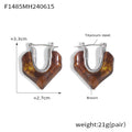 Jewelry wholesale Retro High Quality Jewelry Resin Heart Shape Clip Hoop Earrings