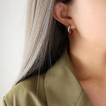 Jewelry wholesale Vintage Wholesale Stainless Steel Red Heart Waterproof Hoops Earrings