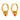 Jewelry wholesale Wholesale Retro Red Oil Drip Green Zircon Heart Pendant Hoop Earrings