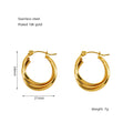 Jewelry wholesale Vintage Geometric Irregular Twisted Line Stainless Steel Earrings