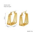 Jewelry wholesale Vintage Geometric Irregular Twisted Line Stainless Steel Earrings
