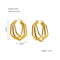 Jewelry wholesale Vintage Geometric Irregular Twisted Line Stainless Steel Earrings