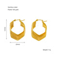 Jewelry wholesale Vintage Geometric Irregular Twisted Line Stainless Steel Earrings