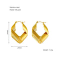 Jewelry wholesale Vintage Geometric Irregular Twisted Line Stainless Steel Earrings