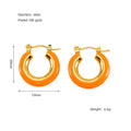 Jewelry wholesale Vintage Enamel Drop Glaze Stainless Steel Earrings