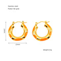 Jewelry wholesale Vintage Enamel Drop Glaze Stainless Steel Earrings