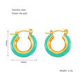 Jewelry wholesale Vintage Enamel Drop Glaze Stainless Steel Earrings