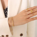 Jewelry wholesale Unique Half Hollow Out Heart  Link Chain Necklaces Bracelets Jewelry Set