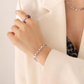 Jewelry wholesale Unique Half Hollow Out Heart  Link Chain Necklaces Bracelets Jewelry Set