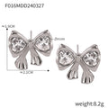 Jewelry wholesale High Quality Bow Knot Earrings Studs Heart Infinite Symbol Pendant Necklace