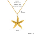 Jewelry wholesale Stainless Steel Starfish Pendant Earrings Necklace Set