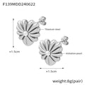 Jewelry wholesale Trendy Heart Shape Flower Pendant Necklace Studs Earrings Jewelry Set