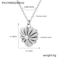 Jewelry wholesale Trendy Heart Shape Flower Pendant Necklace Studs Earrings Jewelry Set