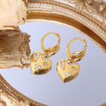 Jewelry wholesale Elegant Star Water Drop Zircon Heart Pendant Necklace Hoop Earrings