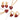 Jewelry wholesale Retro Red Heart Pendant Hoop Earrings NK Chain Necklace Jewelry Set