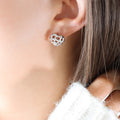 Jewelry wholesale Fashion Cross Pattern Heart Pendant Necklace Stud Earrings Jewelry Set