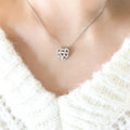 Jewelry wholesale Fashion Cross Pattern Heart Pendant Necklace Stud Earrings Jewelry Set