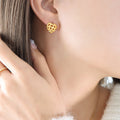 Jewelry wholesale Fashion Cross Pattern Heart Pendant Necklace Stud Earrings Jewelry Set