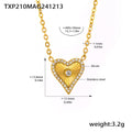 Jewelry wholesale Dainty Zircon Radial Line Heart Pendant Necklace Bracelet Jewelry Set